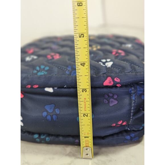 LUG Skeeter Crossbody Bag Purse Pet Paws Print Navy Blue RFID NWT - Picture 10 of 16